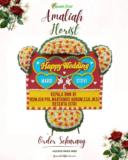 Papan Bunga Pernikahan Mabung